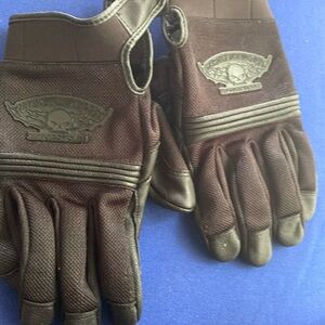 harley davison leather strap gloves 🧤